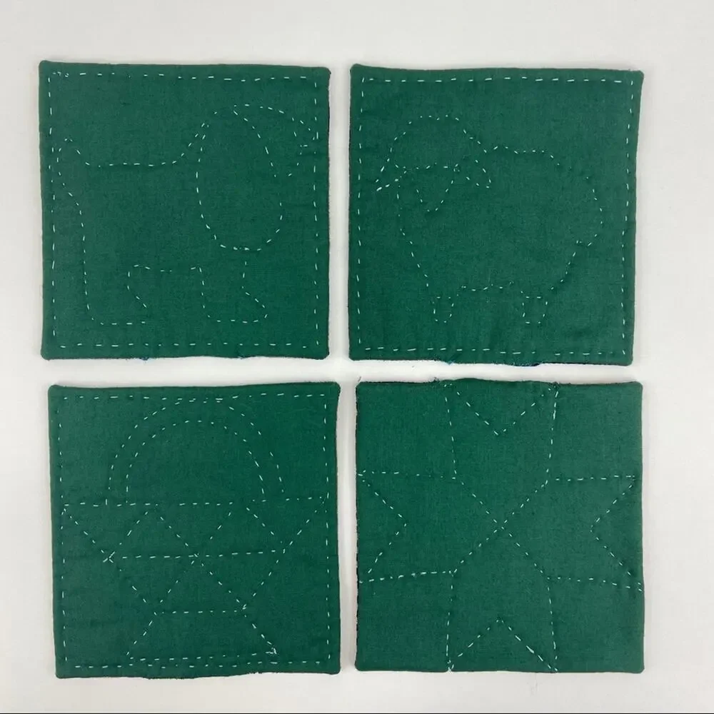 Handmade Quilted Coaster Rustic Farmhouse - Picture 3 of 3